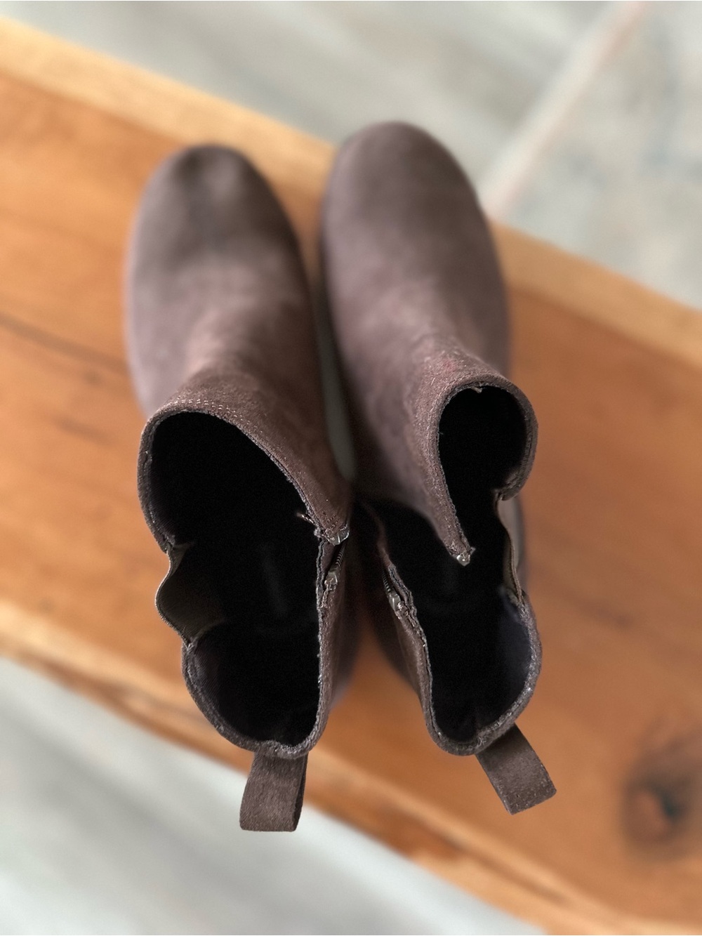 Sonoma Brown Suede Ankle Booties - Picture 3 of 4